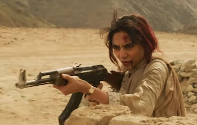 Sobhita Dhulipala holding AK 47 Bard of Blood Scenes