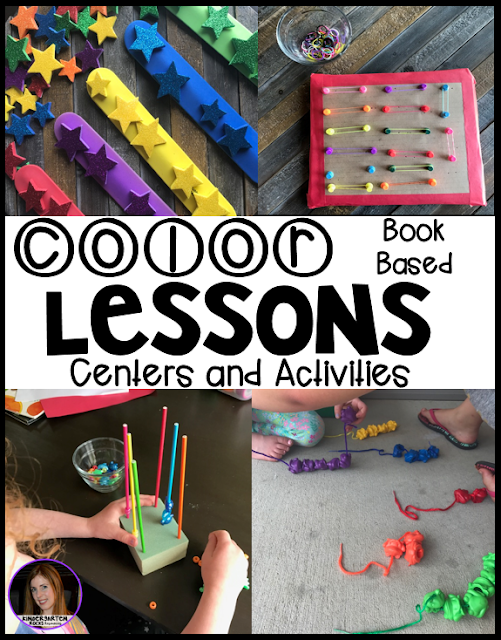 Are you looking for fun hands on activities to work on color identification with your child or students?  Then check out our color themed centers.