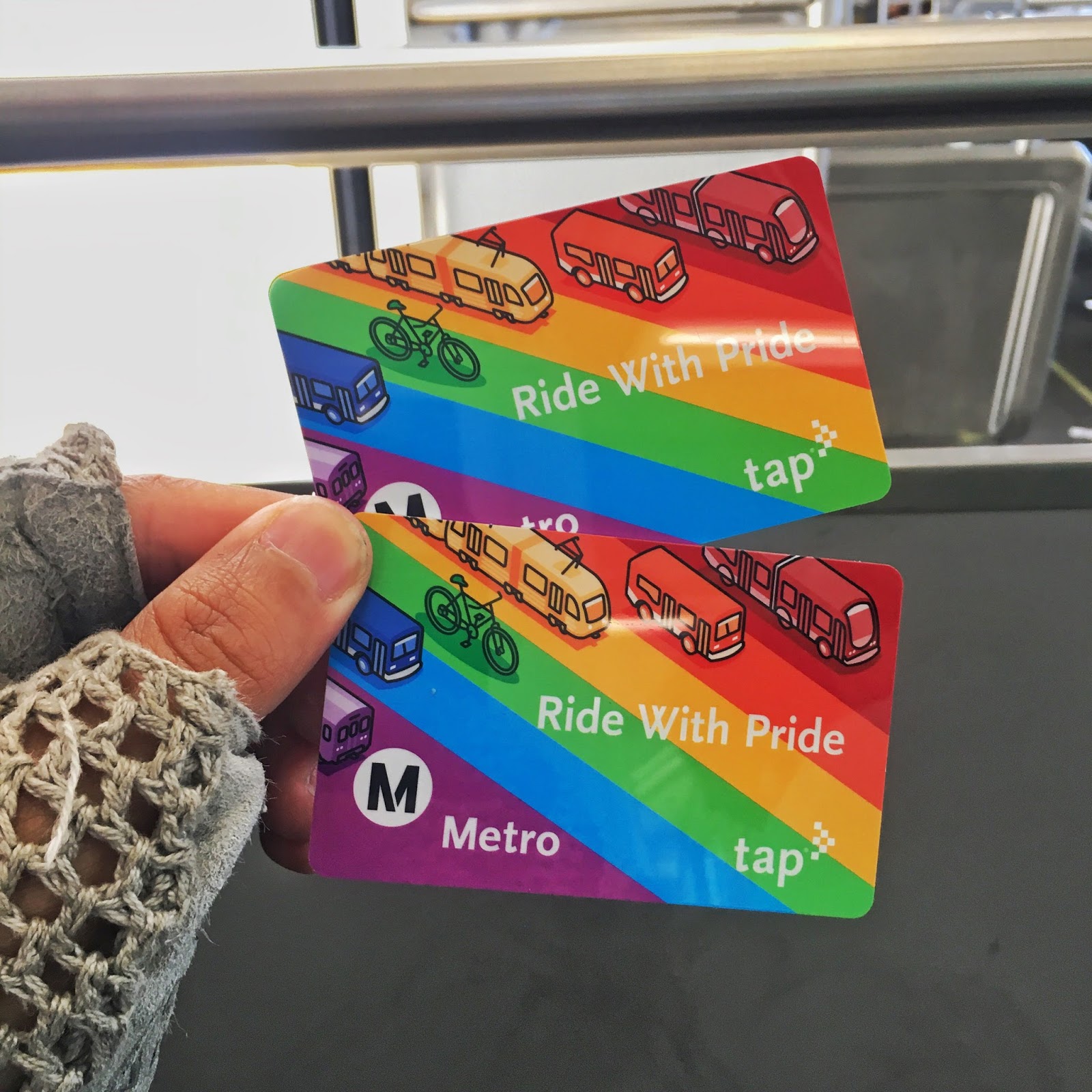 Things To Do In Los Angeles Ride with Pride Rainbow TAP cards