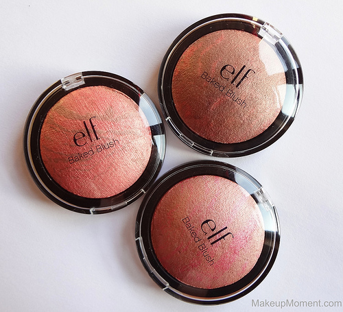 E.L.F. Studio Baked Blushes in Peachy Cheeky, Rich Rose, and Passion ...