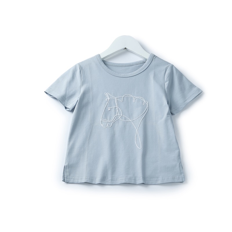 Áo Thun Trẻ Em Cotton Tay Ngắn Phối Thêu – GUANGZHOU 158224