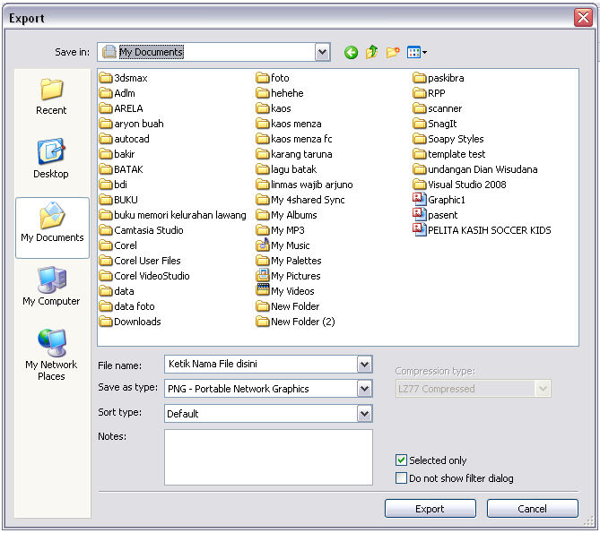 ide design & printing Cara Export File CorelDRAW