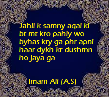 hazrat ali quotes jahil k samny aqal ki bt mt kro hazratali