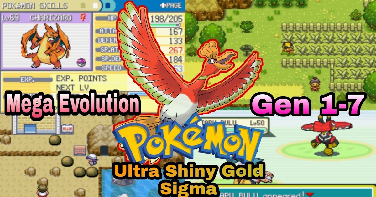 Pokemon Ultra Shiny Gold Sigma GBA Hack Roms 2021 with Mega Evolution