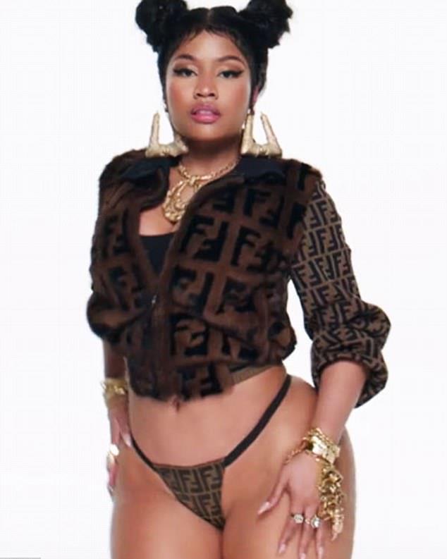 Nicki Minaj Twerks In A Fendi Thong As She Shows Off Bodacious Behind In Ba...