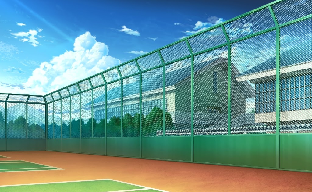 Anime Landscape: Tennis Court (Anime Background)