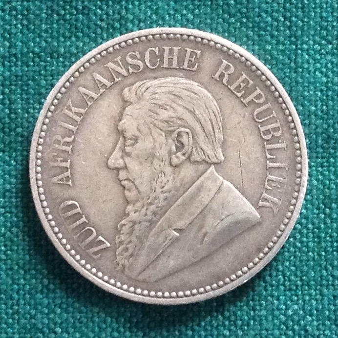 Antique Coin Collector: 南アフリカ 2-1/2 シリング銀貨 1897年