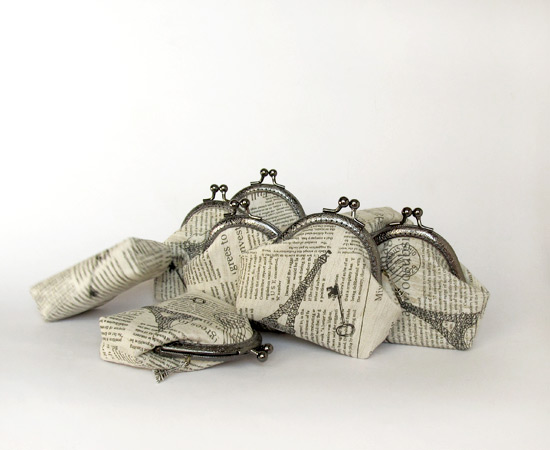 Newspaper purses, кошельки, шитье