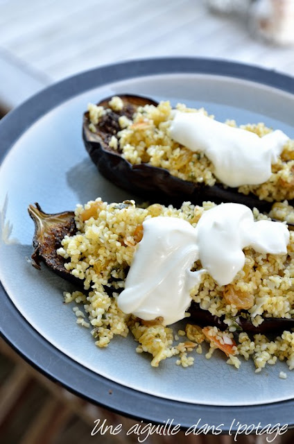 Aubergines à la chermoula, boulgour et yaourt, d'Ottolenghi