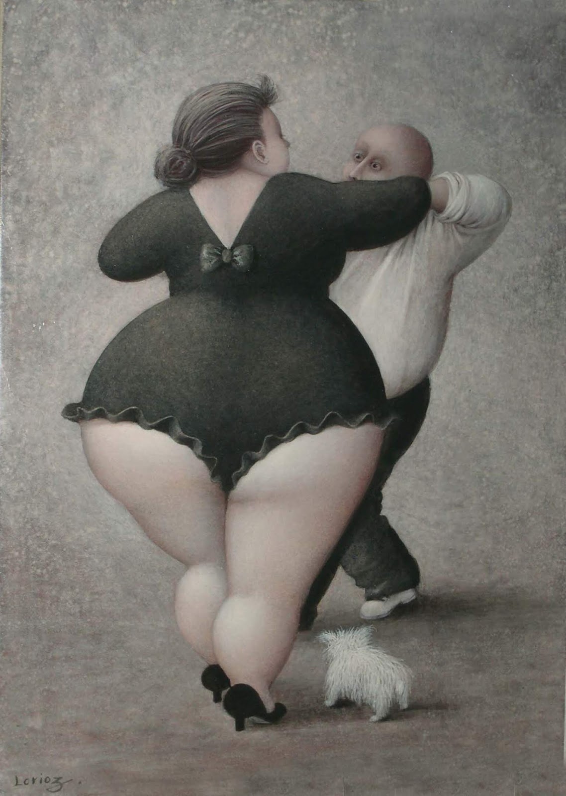 Худая с толстой жопой. Картины французской художницы Жанны Лориоз. Jeanne Lorioz художница.