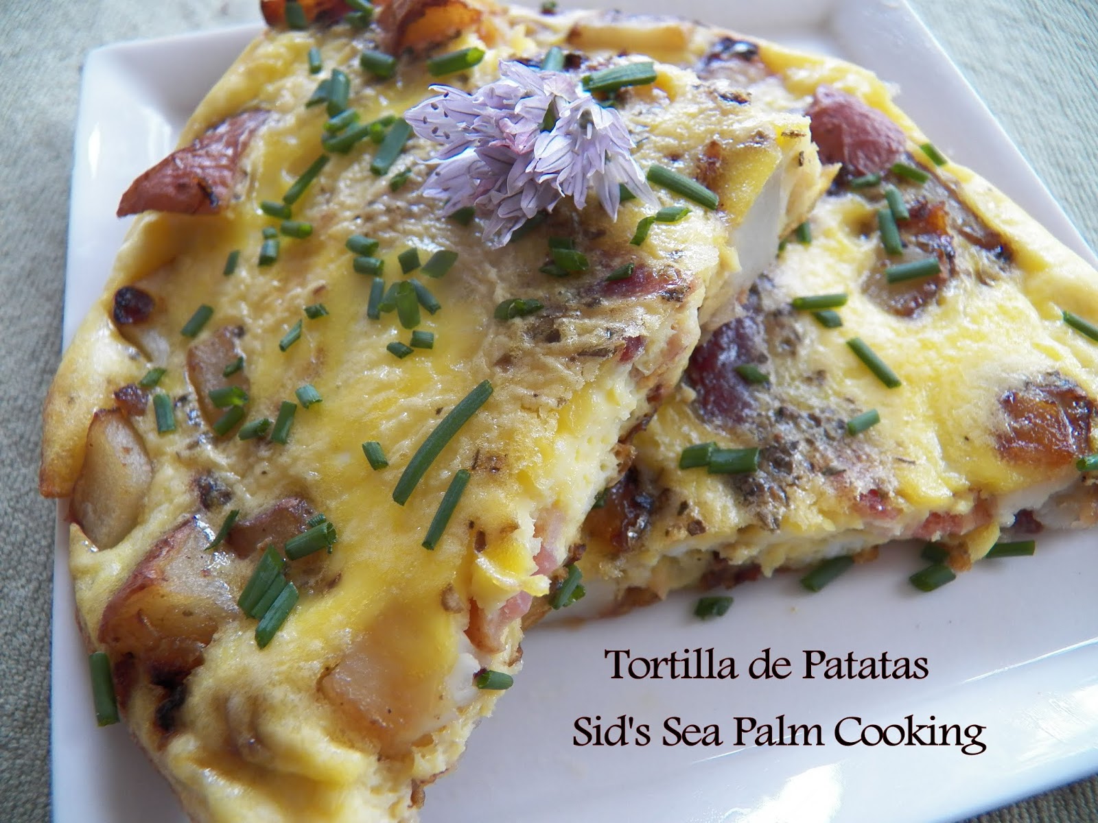 Tortilla de Patatas for Baking Bloggers Sid's Sea Palm Cooking