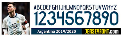 argentina jersey font