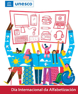 Día Internacional da Alfabetización: expo de libros sobre os dereitos de nenas-os en Rialeda