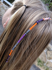 how to do easy DIY hair wraps with kids -fun for Halloween too!