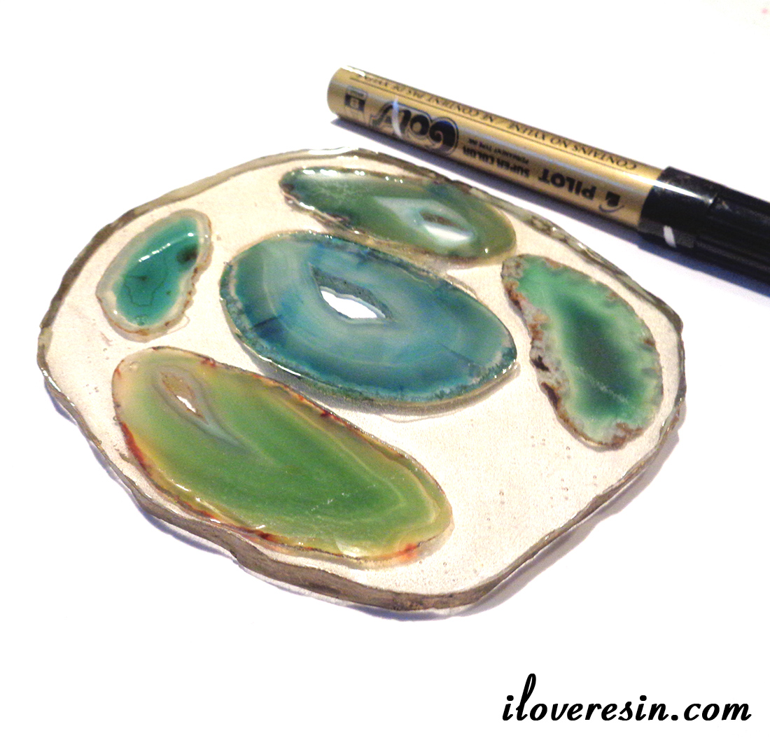 I LOVE RESIN Huge Agate Slice Jewelry How To Get The look With Resin