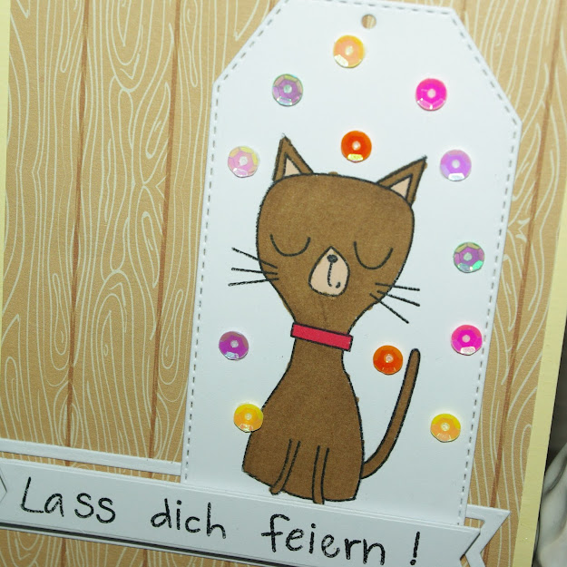 [DIY] Lass dich Feiern!  Grußkarte für Katzenliebhaberinnen