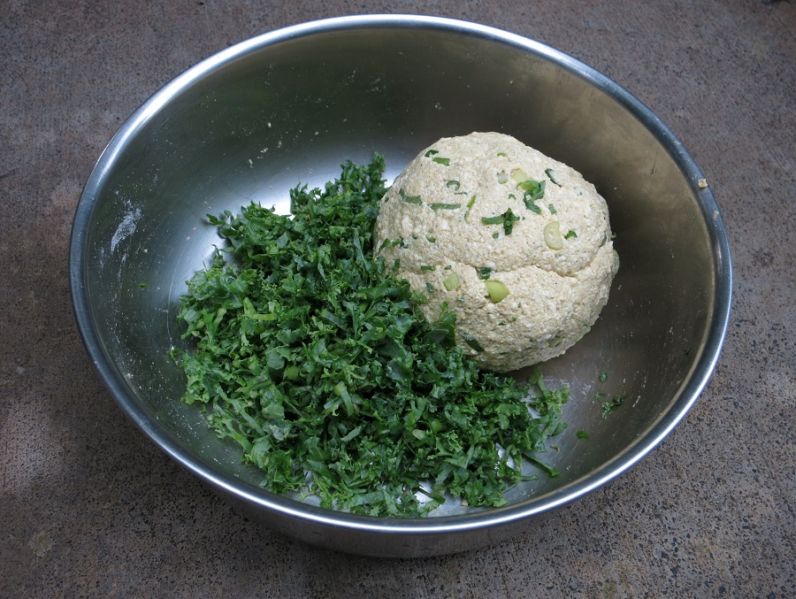 Sizzling Indian Recipes..... Tofu, Scallion, Kale protein balls for Salad.