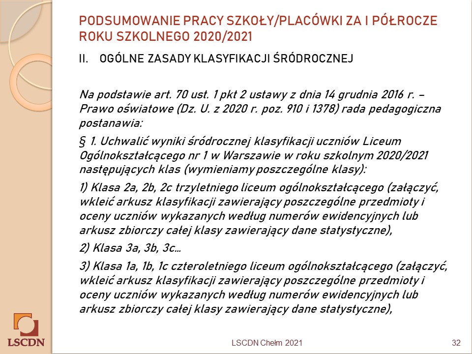 Blog dla dyrektorów: Podsumowanie pracy szkoły/placówki za I półrocze