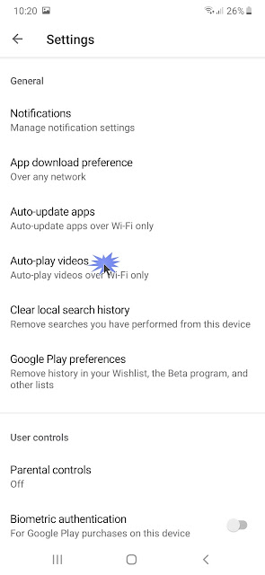 Turn off Auto-Play Videos in Google Play