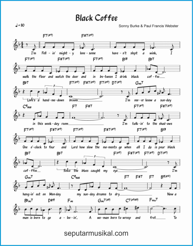 Chord Lagu Black Coffee SEPUTAR MUSIK