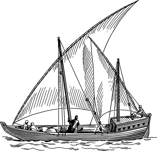 clipart - de un velero tradicional