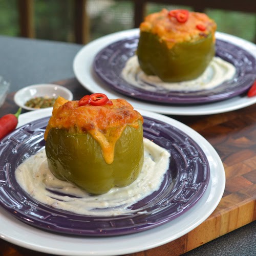 Dirty Rice Stuffed Bell Peppers