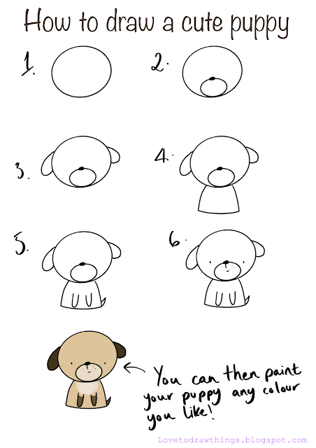 How to draw a cute puppy