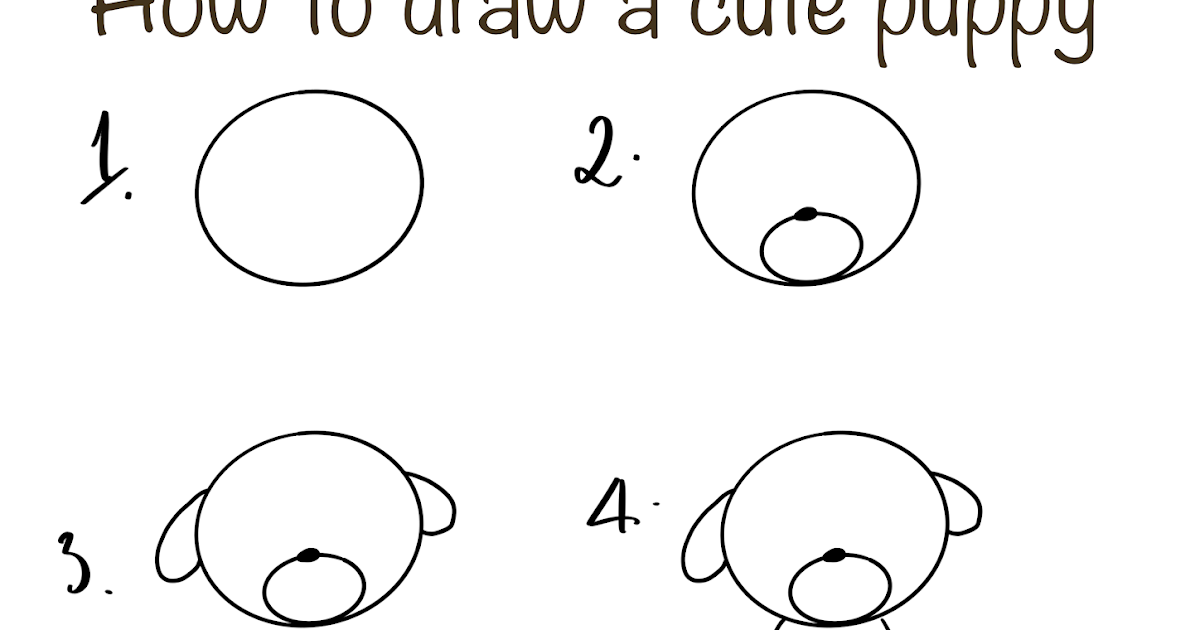 Love To Draw Things: How to draw a cute puppy