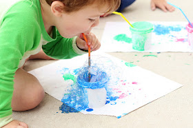 art activities for preschoolers bubble painting