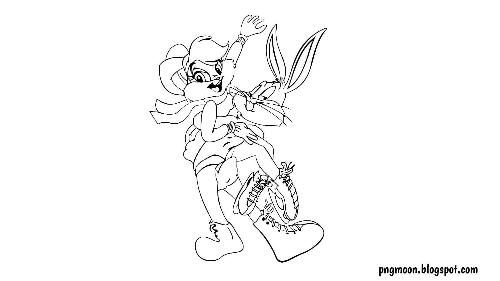 Lola and Bunny Coloring page