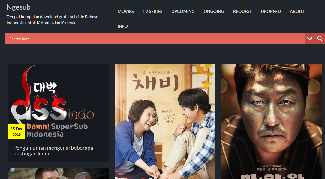Situs Download Subtitle Indonesia Buat Drama Korea & Film Barat