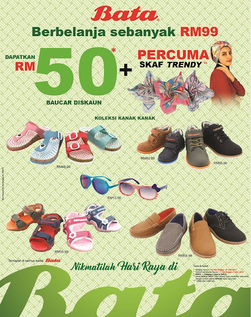 Trendy Scarf dan Voucher RM50 PERCUMA Dengan Pembelian RM99 di Kesemua Cawangan BATA MALAYSIA