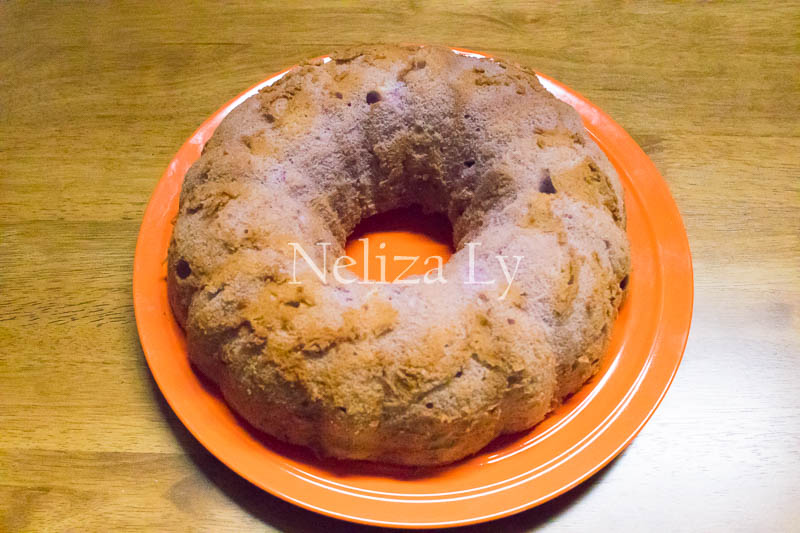 Air fryer Ube Chiffon Cake