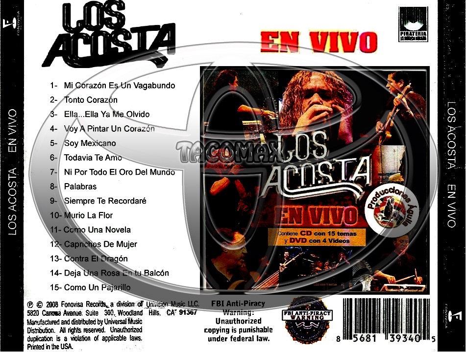 sɐɹǝdnɹƃ sǝuoıɔɔǝΙoɔ Los AcostaEn Vivo