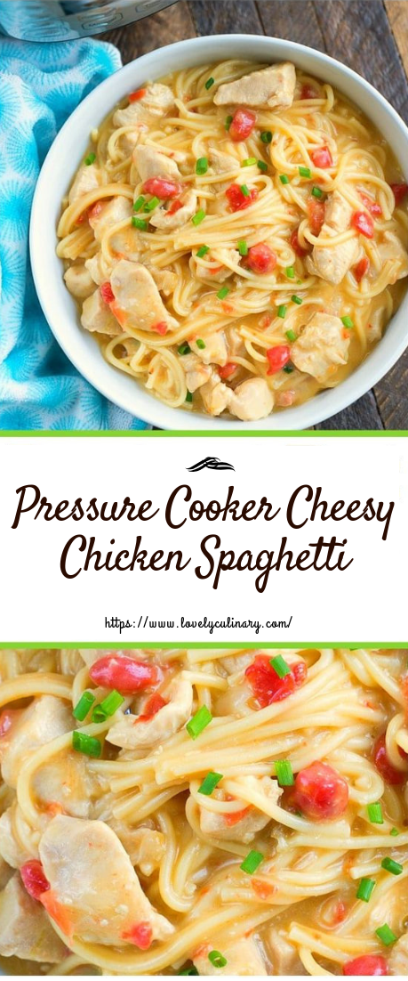 Pressure Cooker Cheesy Chicken Spaghetti #dinner #spaghettirecipe 