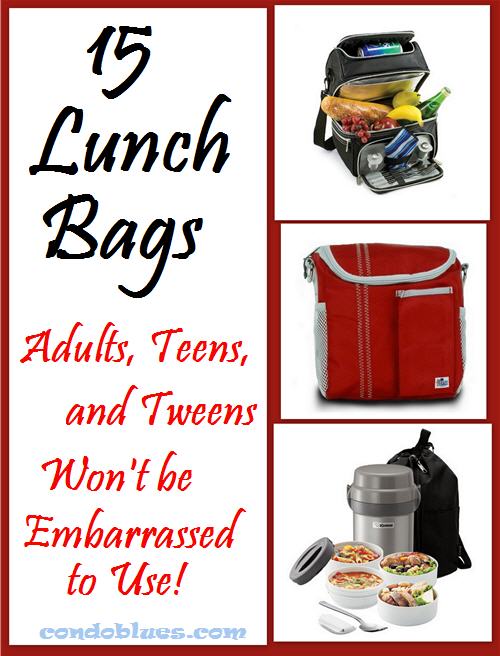 Condo Blues 15 Lunch Bags and Boxes Men, Tweens, Teens, and Boys Won't