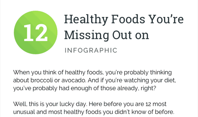 12 Healthy foods you’re missing out on 