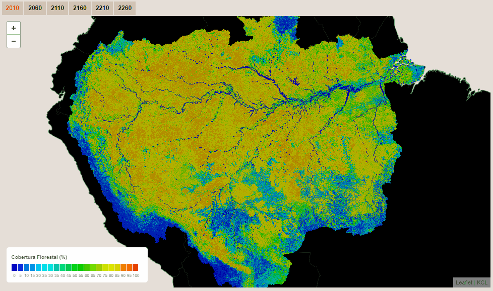 Amazon rainforest cover through time Vivid Maps