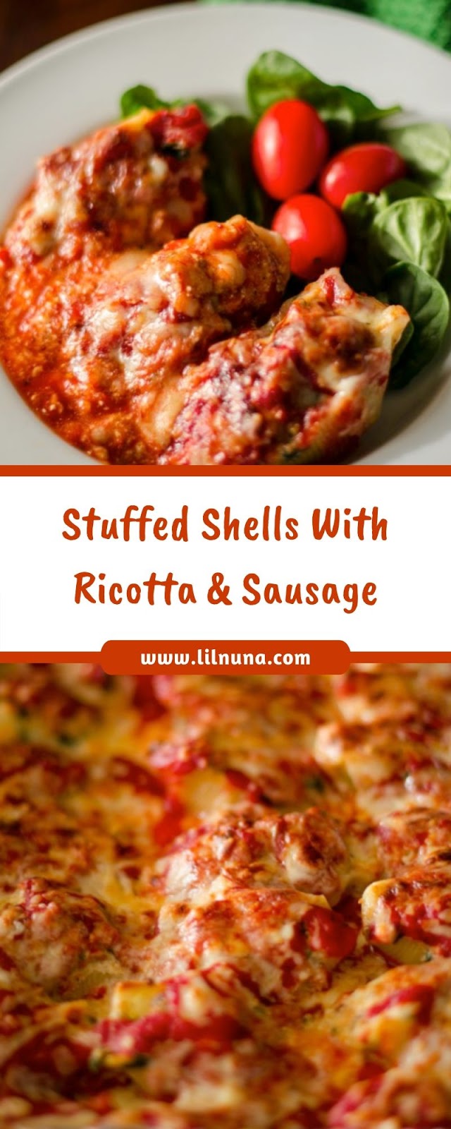 Stuffed Shells With Ricotta & Sausage