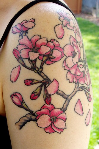 afrenchieforyourthoughts: cherry blossom tattoos for girls part 03