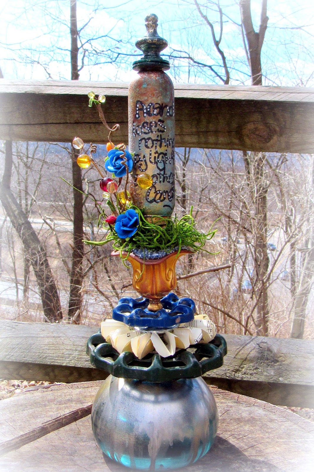 Mitralee Upcycled Fish Tank Lightbulb Sculpture for LESSology