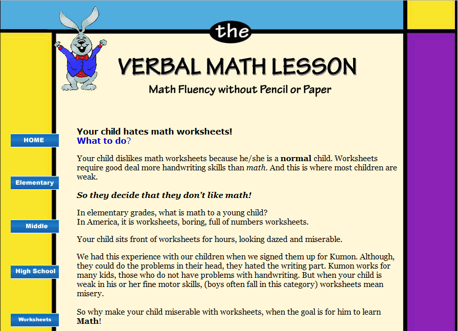 Tech Coach Verbal Math Lesson