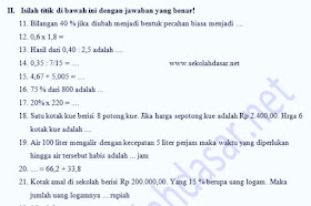 Informasi Beasiswa Pemprov Riau 2018 Soal Soal Uts Matematika Kelas 5 Kurikulum 2013