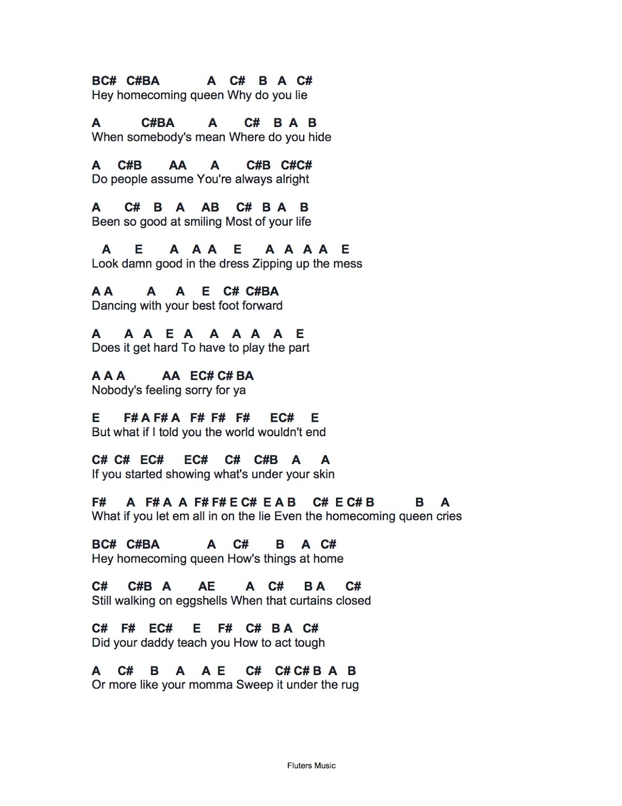 Flute Sheet Music queen?