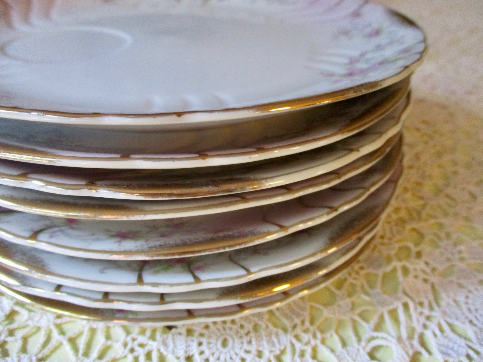 Tea With Friends Heirloom Rose Snack Plates from Lefton
