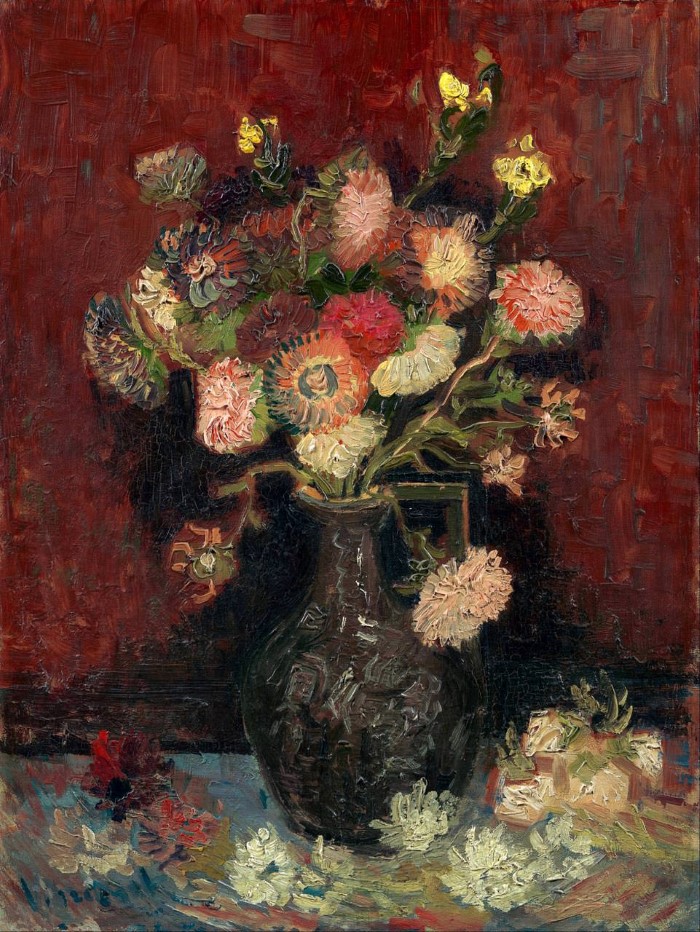 Vase with Asters and Phlox