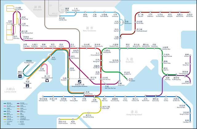 香港MTR路線図