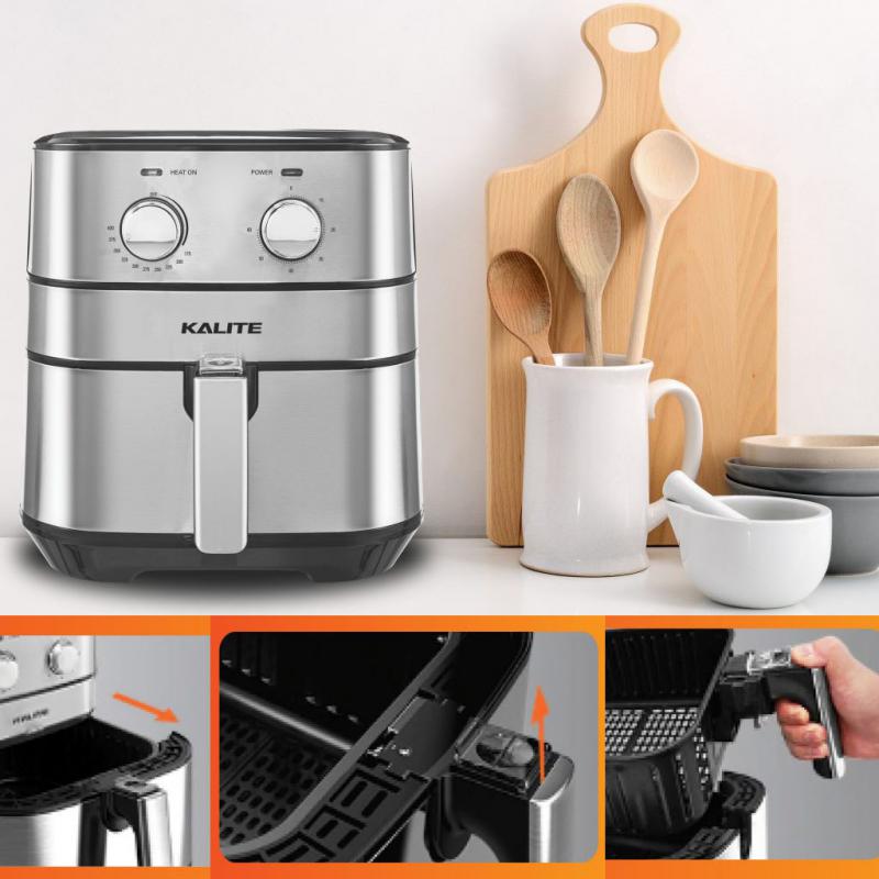 Nồi Chiên Không Dầu Kalite Q5 (Tặng kẹp gắp thức ăn inox + bình xịt dầu ăn)