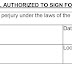 Bid Form Signature Block