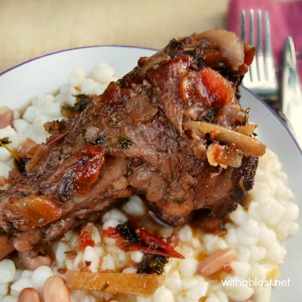 Juicy, fall-off-the-bone delicious Slow-Cooker Red Wine Lamb Shanks - better than any restaurant's !